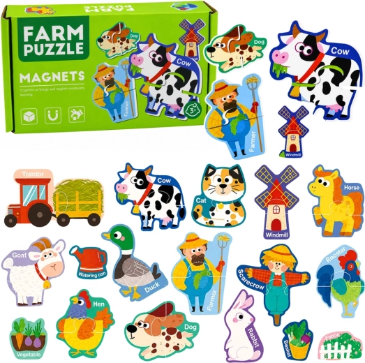 Magnetpuzzle Bauernhof – Haustiere (30 Teile)