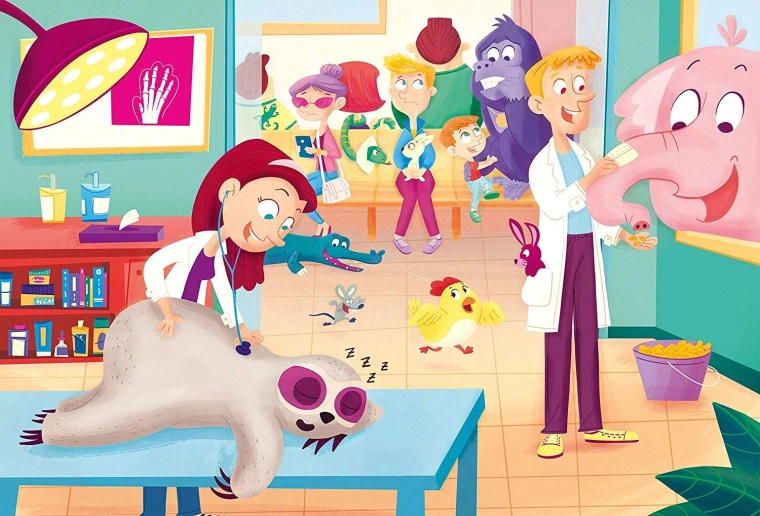 Clementoni Puzzle Maxi 60 – Tierarzt