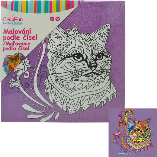 Malen auf Leinwand – Katze 30 × 30 cm