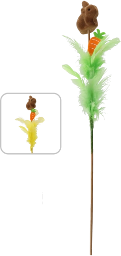Osterstecker Häschen mit Federn 30 cm