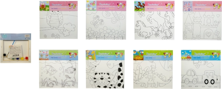 Malbild für Kinder – Set mit Farben und Pinsel