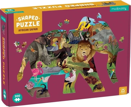 Afrika-Safari-Puzzle in Elefantenform, 300 Teile