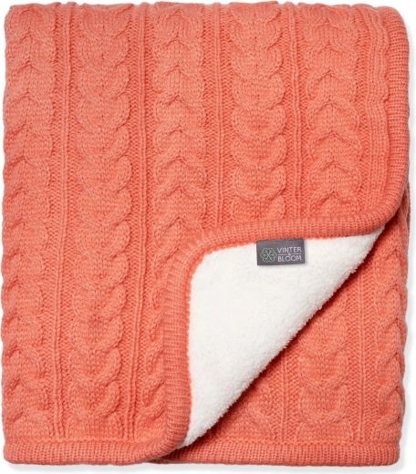 Vinter & bloom Wendedecke Cuddly Soft Coral für Kinderwagen und Babybett