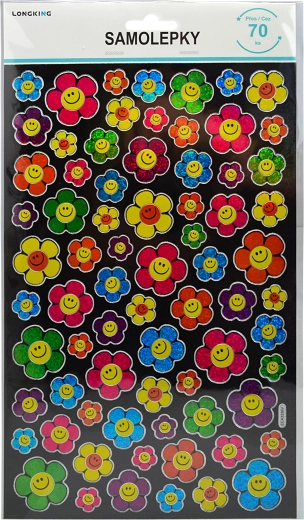 Blumen-Aufkleber – Set mit 100 Stück