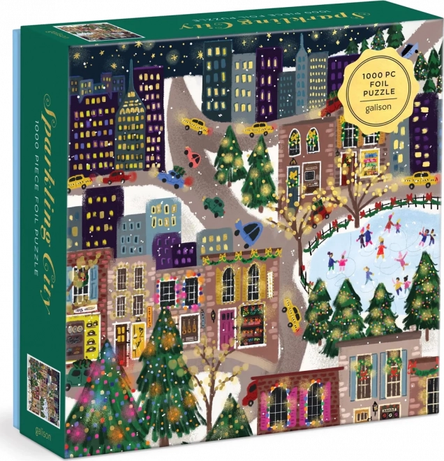 Metallisches Puzzle Sparkling City 1000 Teile