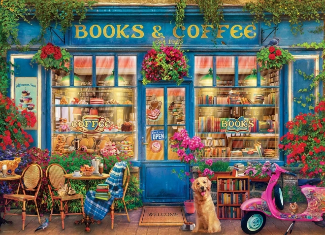 Puzzle EUROGRAPHICS Bücher und Kaffee 1000 Teile