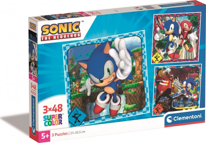 Puzzle 3×48 Teile CLEMENTONI SONIC