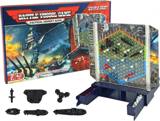 Logisches Strategiespiel Ship Battle Grau