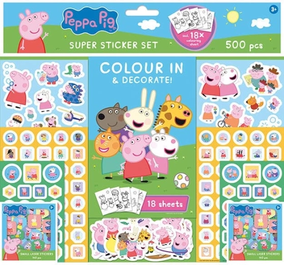 Sticker-Set Peppa Wutz (500 Stk.)