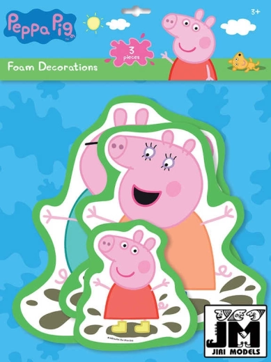 Jiri Models Schaumstoff-Wandsticker Peppa Pig – 1 Packung