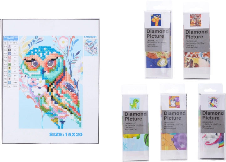 Kreativset Diamond Painting 15 × 20 cm – Motivmix