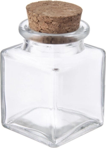 Kleine Glasdose mit Korkstopfen 80 ml