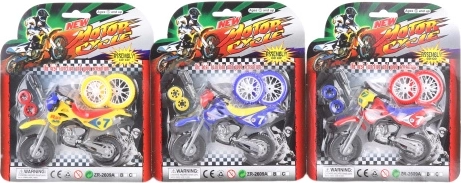 Schraubbares Motorrad mit Zubehör für Kinder