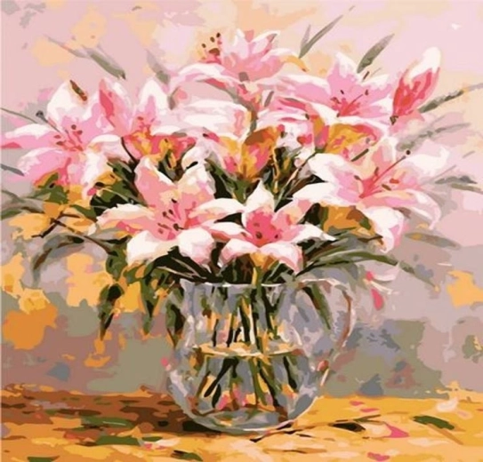 Norimpex Malen nach Zahlen Lilien in der Vase 40 × 50 cm