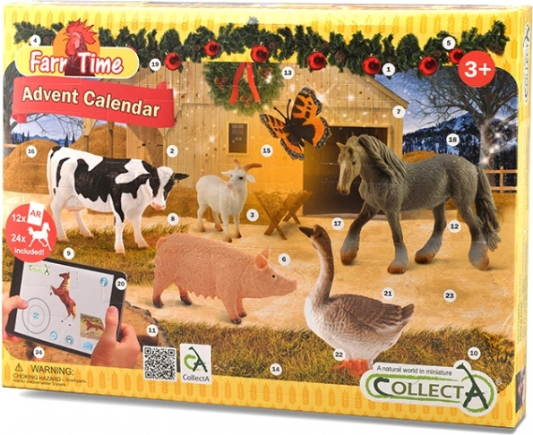 Adventskalender CollectA Bauernhof und Pferde