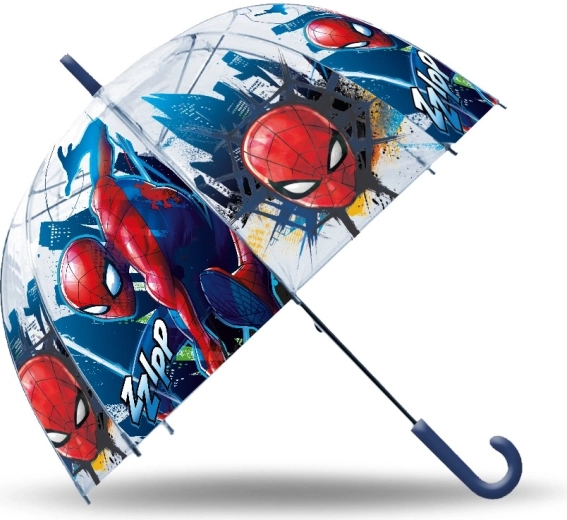 Transparenter manueller Spiderman-Kinderregenschirm