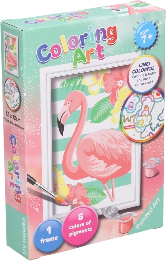 Malen nach Zahlen Flamingo 13 cm - 1 Stück