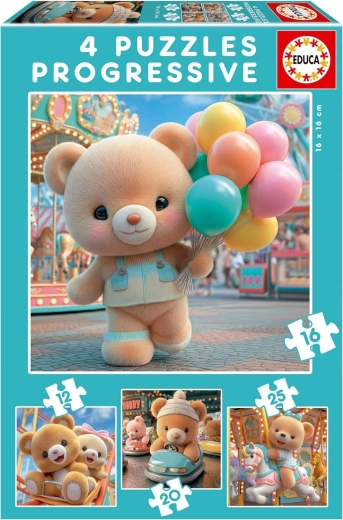 Educa Puzzle Bär 4-in-1 – Kinder Progressiv-Puzzle (12, 16, 20, 25 Teile)