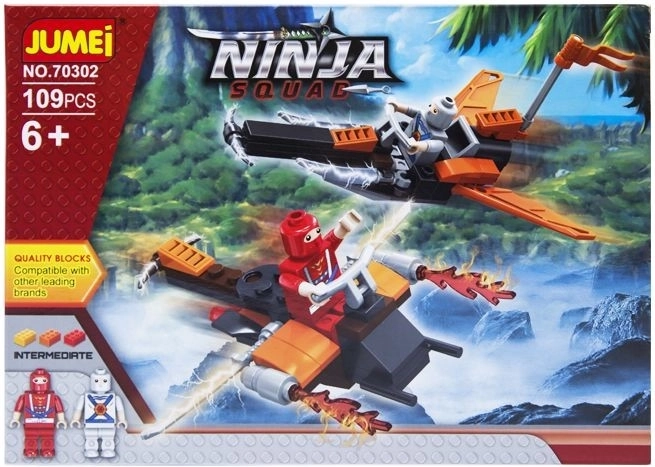 Konstruktionsspielzeug Jumei Ninja Squad – Ninja-Kämpfer, 109 Teile - 1 Stück