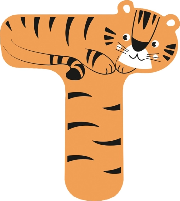 Holzbuchstabe T mit Tiger small foot