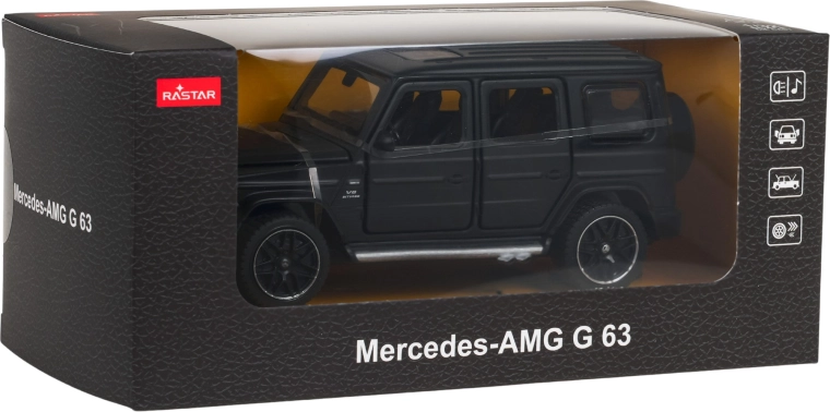 Metallmodell 1:32 MERCEDES-AMG G 63 mit Funktionen, schwarz – RASTAR
