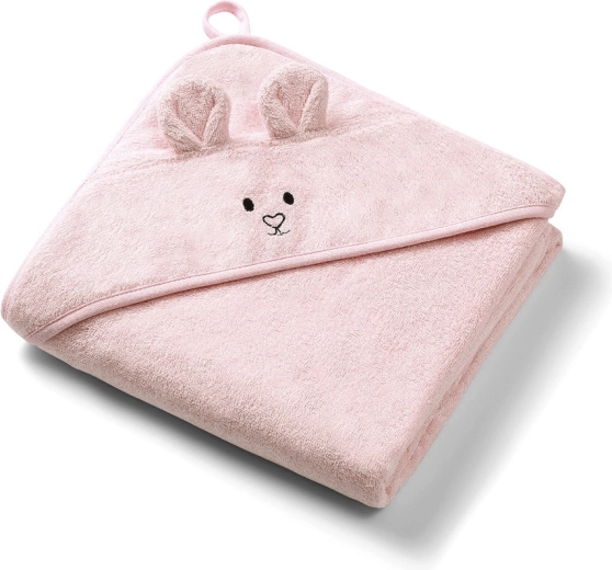 BabyOno Bambus-Badetuch mit Kapuze Super Soft, rosa 100 × 100 cm