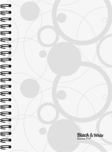 Ringbuch A4 mit Doppels pirale, weiß, PP‑Deckel