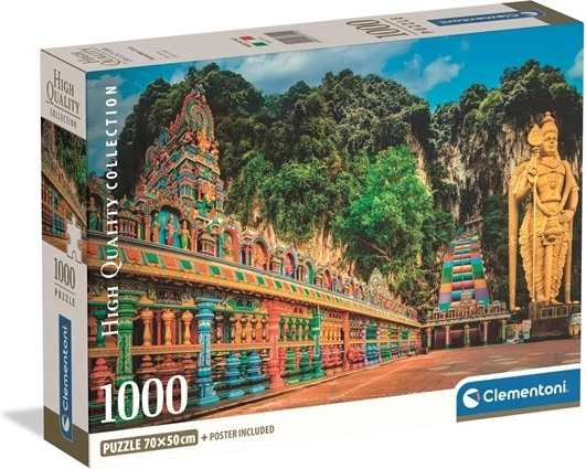 Clementoni Puzzle 1000 Teile kompakt – gemalte Batu Caves