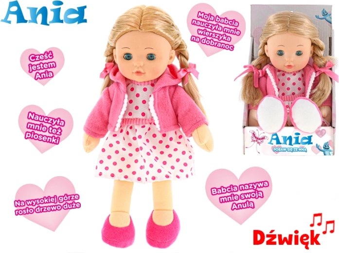 Interaktive Puppe Ania, spricht Polnisch, 31 cm