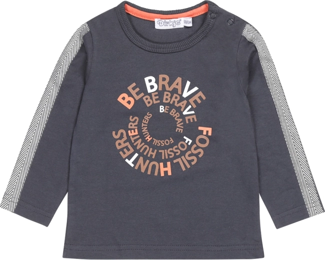 Dirkje Jungen-Langarmshirt in Dunkelblau und Orange, Gr. 80