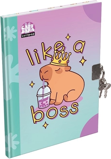 LizzyCard Tagebuch A5 Capybara mit Schloss