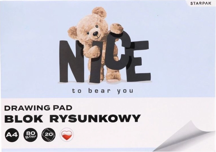 Zeichenblock Teddy A4, 20 Blätter