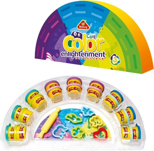 Großes Knetset – 18 Stück in kühlen Farben