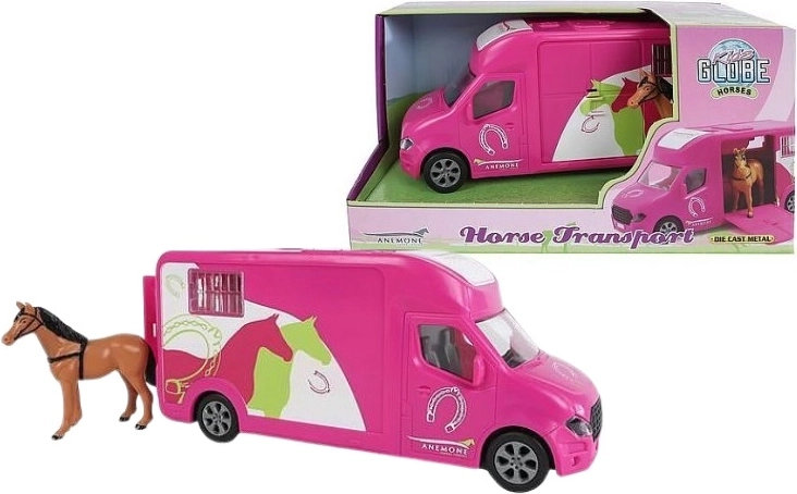 Rosa Pferdetransporter für Kinder