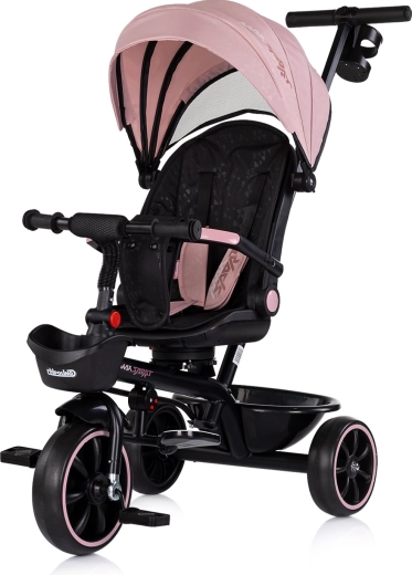 Kinder-Dreirad mit Verdeck 2-in-1 Powder Pink CHIPOLINO Max Sport
