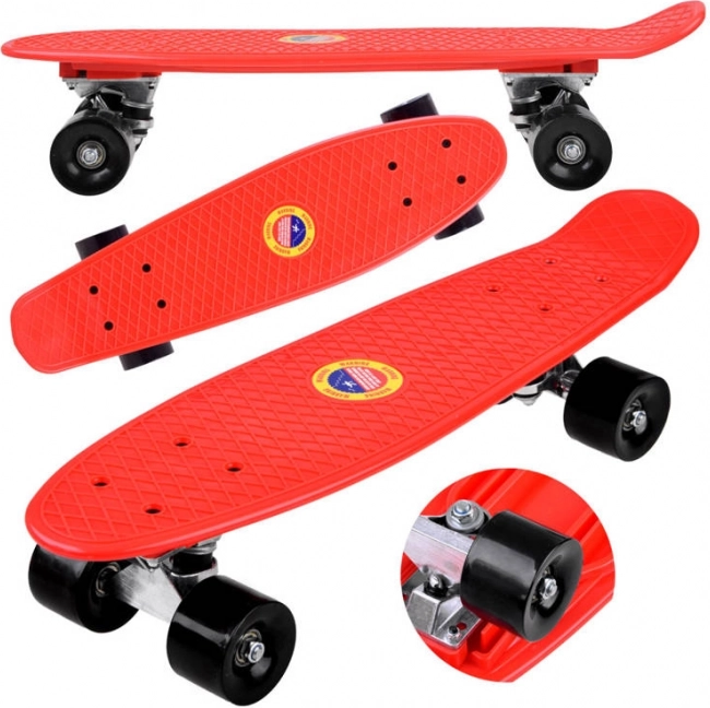Fisch-Skateboard für Kinder bis 50 kg – Rot