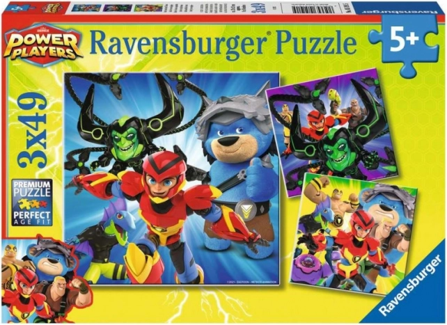 Ravensburger Puzzle Power Players 3×49 Teile