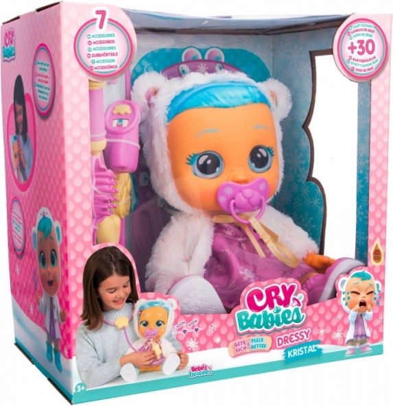 Puppe Cry Babies Kristal in elegantem Outfit