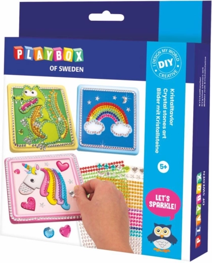 Diamantbilder 3 Stk. mit Zubehör in Box 18 × 21 cm