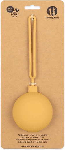 Silikon-Etui für Schnuller PETITE&MARS Intense Ochre