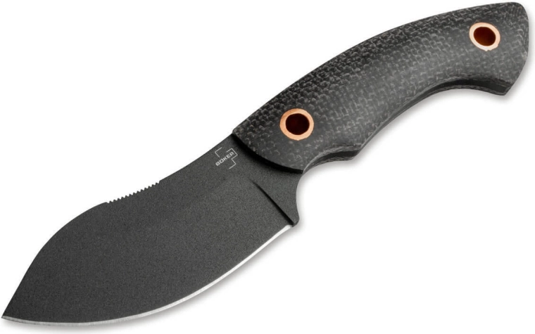 Böker Plus Nessmi Pro schwarzes Outdoormesser 7 cm mit Scheide