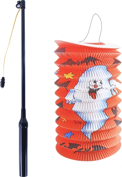 Halloween-Geister-Lampion mit leuchtendem Stab