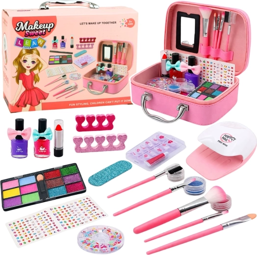 Kinder-Kosmetiktäschchen mit Nagelset und Nageltrockner