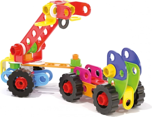 quercetti baukasten tecno jumbo toolbox – tragbarer koffer mit 84 teilen