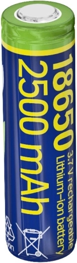 Li-Ion-Akku 18650 3,7 V 2500 mAh (10C) mit flachen Polen
