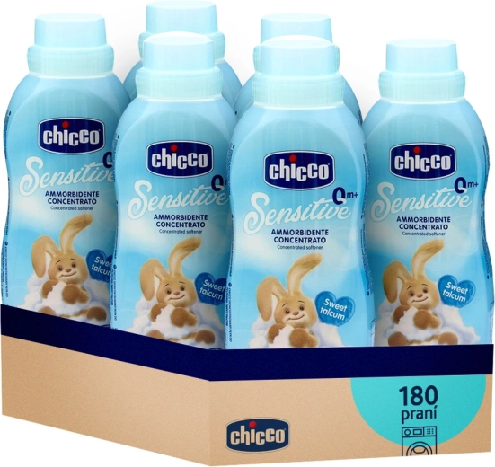 Chicco konzentrierter Weichspüler Baby Sensitive Süßes Puder 750 ml – 6 Stück