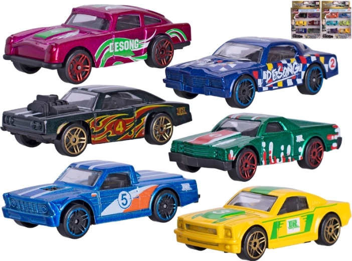 Metall-Spielzeugautos 7 cm mit Freilauf – Set mit 6 Stück