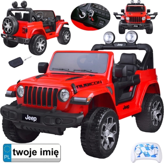 Elektrisches Kinderauto Jeep Wrangler Rubicon 12V – rot