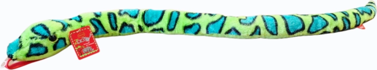 Grüne Plüschschlange 100 cm