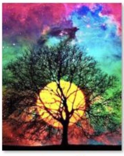 Diamant-Mosaik (Diamond Painting) Drzewo – Nachthimmel 30 × 40 cm